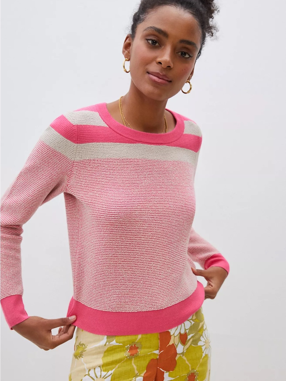 Maeve paulina Striped Crewneck Sweater womens small